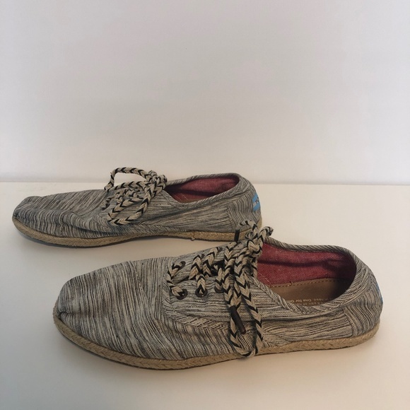 TOMS Gray Heathered Sneakers Shoes ((size W9)) - Picture 3 of 8